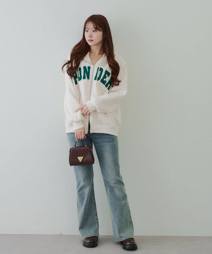 大LOGO拉鍊連帽衛衣