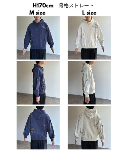 塗鴉刺繡連帽衛衣