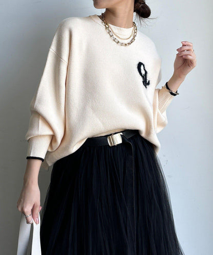 羽毛標誌針織衫