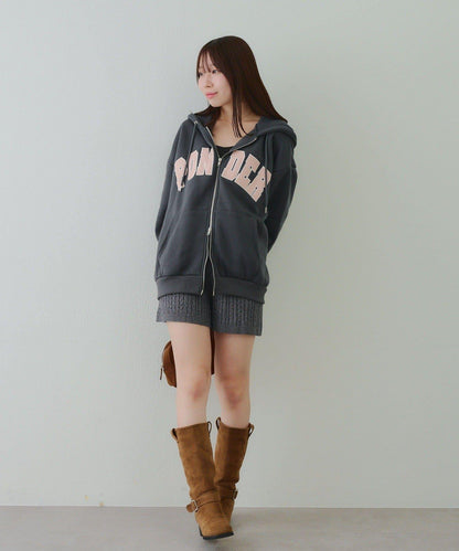 大LOGO拉鍊連帽衛衣