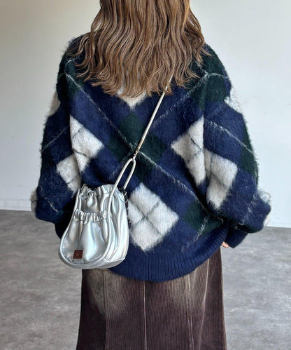 MIX紗仿馬海毛針織衫