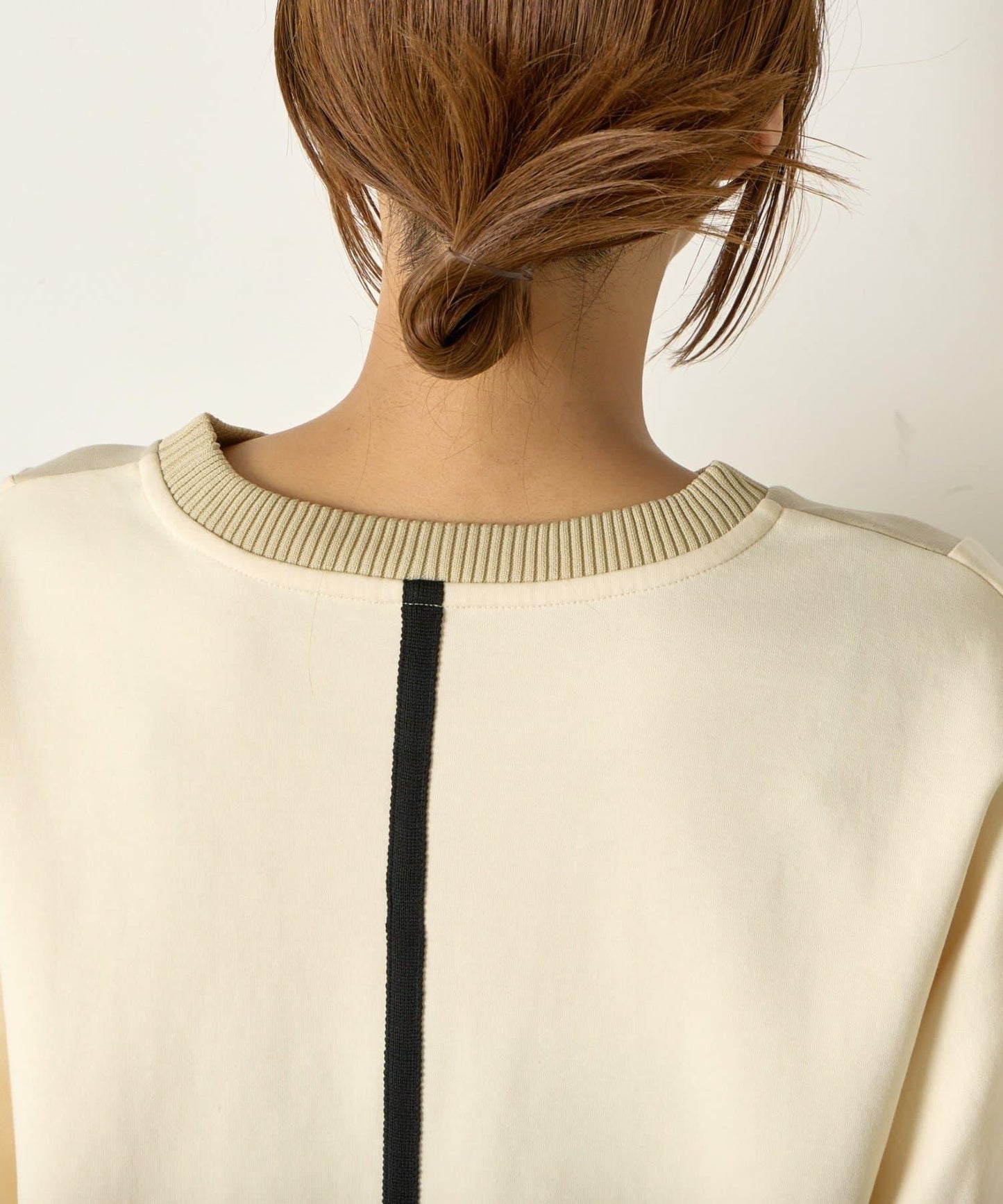 拼色蝙蝠袖箱型T恤