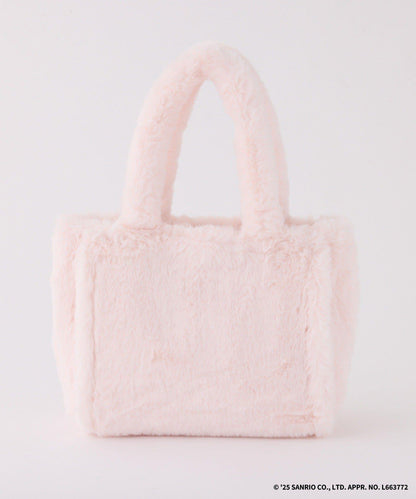 【My Melody/《庫洛米》聯名】帶吊飾毛絨迷你托特包