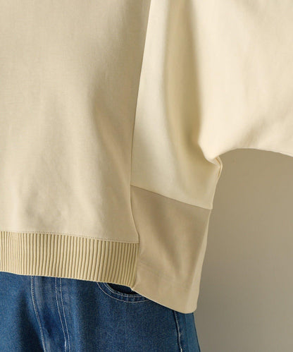 拼色蝙蝠袖箱型T恤