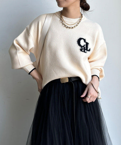 羽毛標誌針織衫