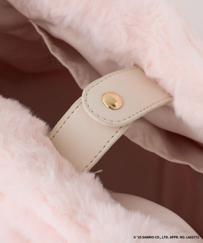 【My Melody/《庫洛米》聯名】帶吊飾毛絨迷你托特包
