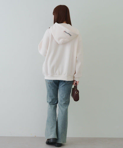 大LOGO拉鍊連帽衛衣