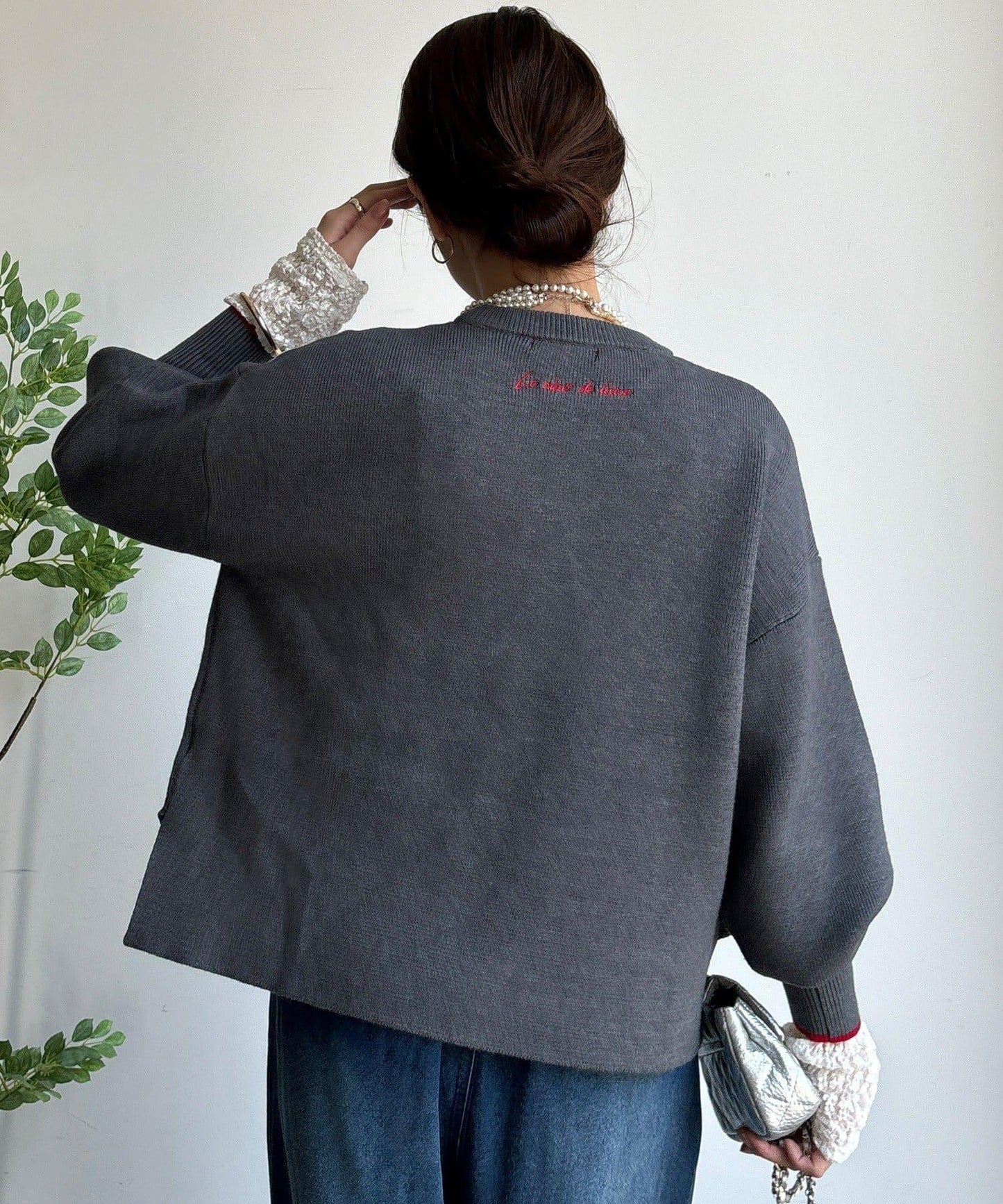 羽毛標誌針織衫