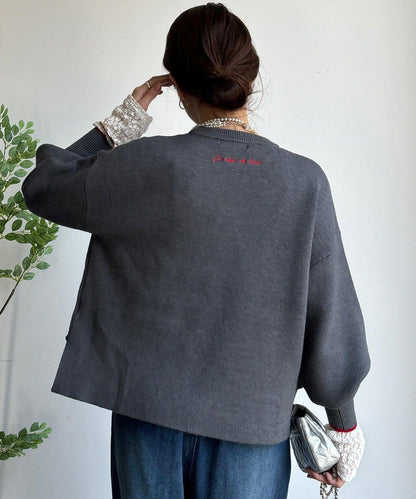 羽毛標誌針織衫