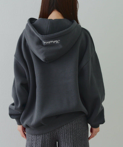 大LOGO拉鍊連帽衛衣