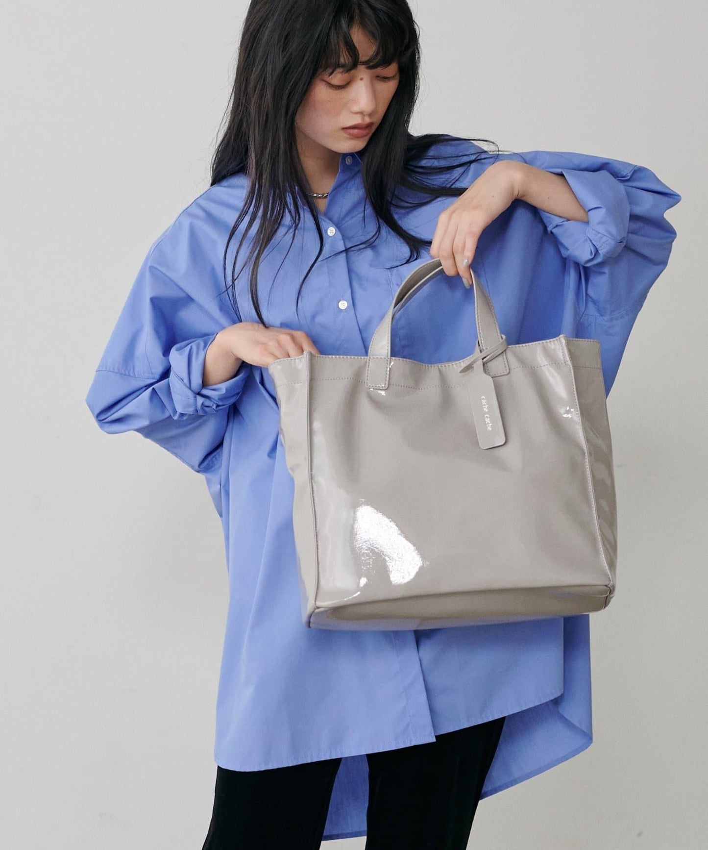 軟質漆皮購物包