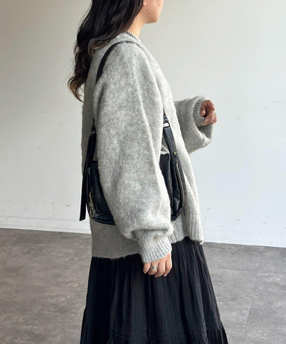 MIX紗仿馬海毛針織衫