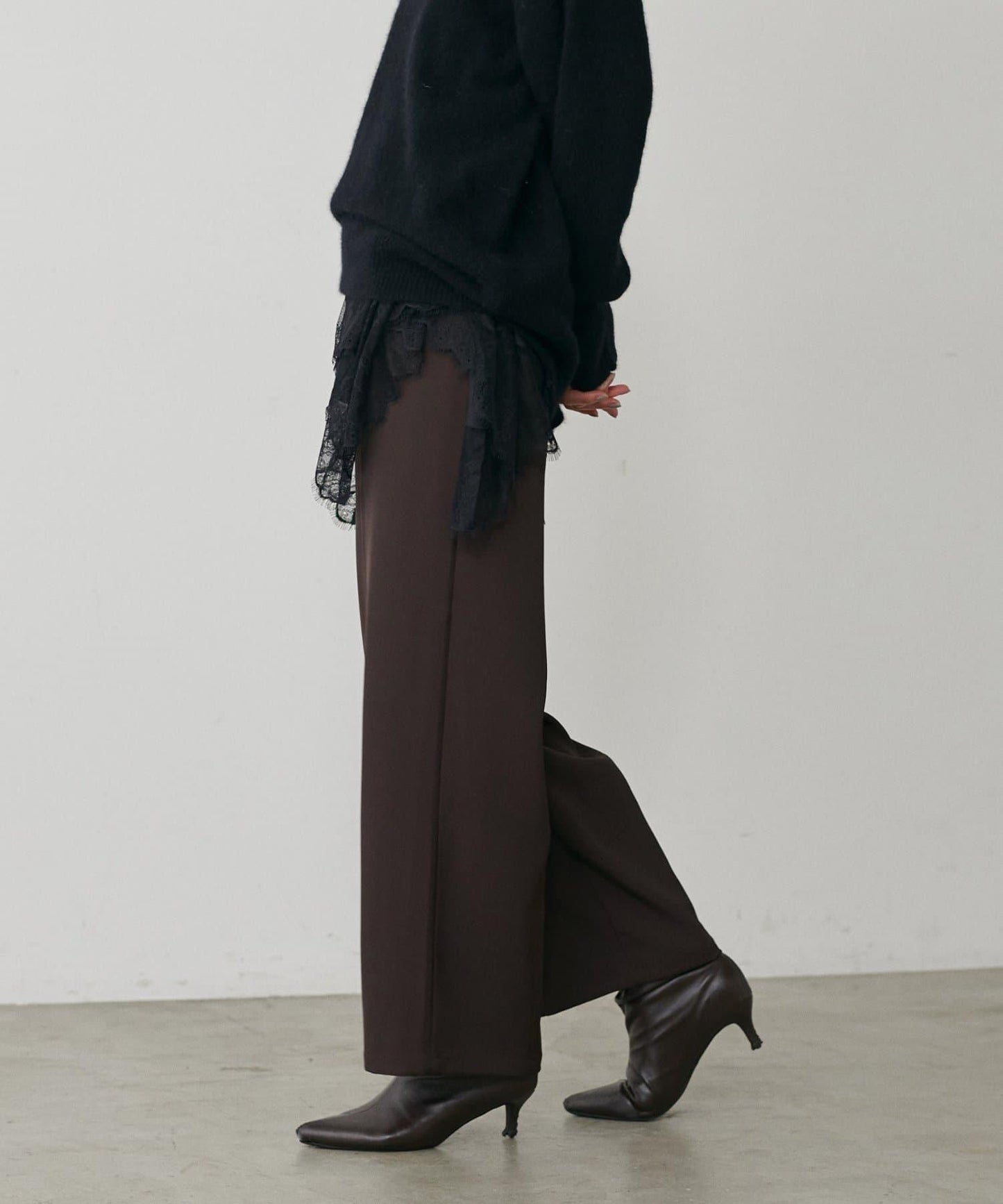 簡約拼接休閒褲