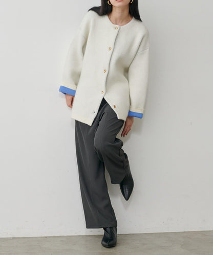 簡約拼接休閒褲