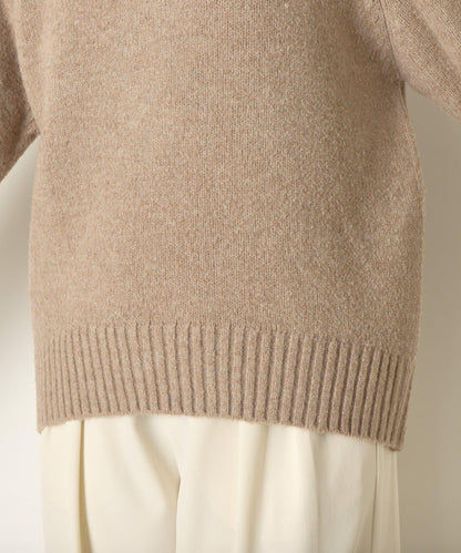 羊毛感圓領針織衫