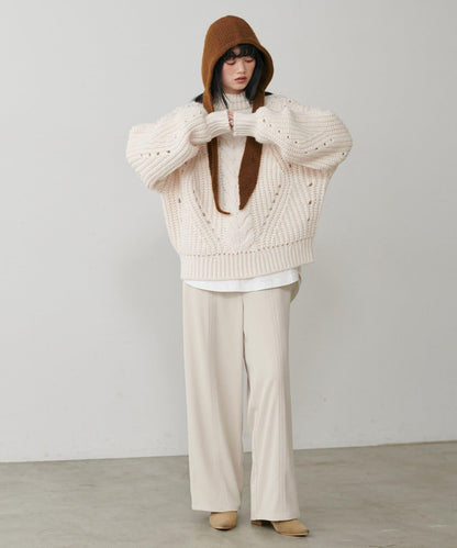 簡約拼接休閒褲