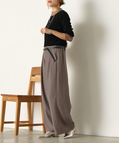 2褶寬鬆長褲