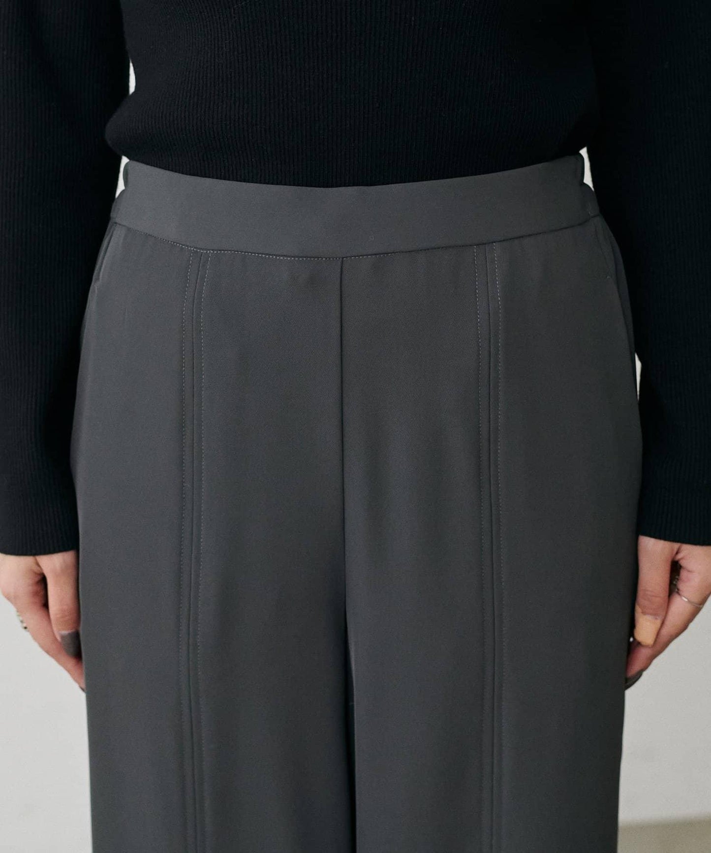 簡約拼接休閒褲