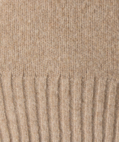 羊毛感圓領針織衫