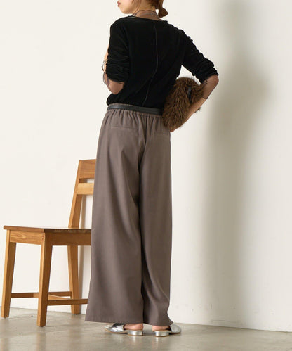 2褶寬鬆長褲