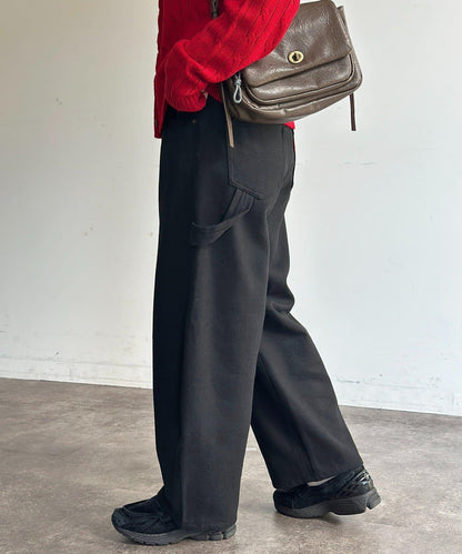 仿羊毛彎曲工裝褲