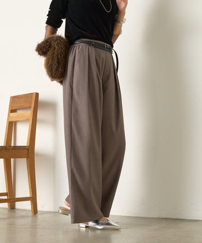2褶寬鬆長褲