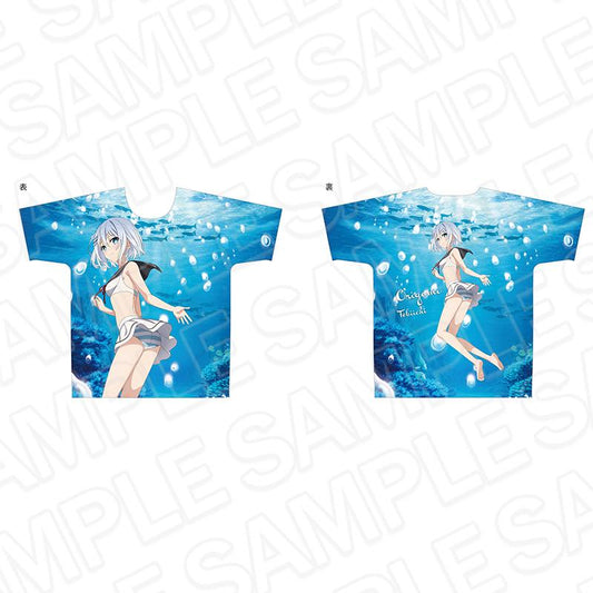 《約會大作戰》V_全幅印花T恤 鳶一折紙 海洋版