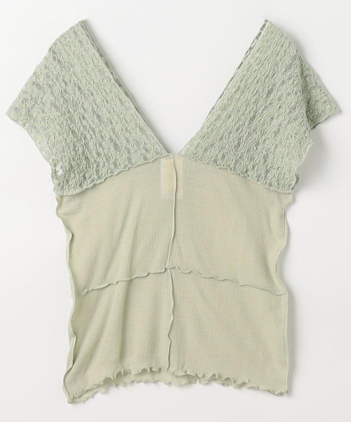 Nehru背心 - 蕾絲羊毛