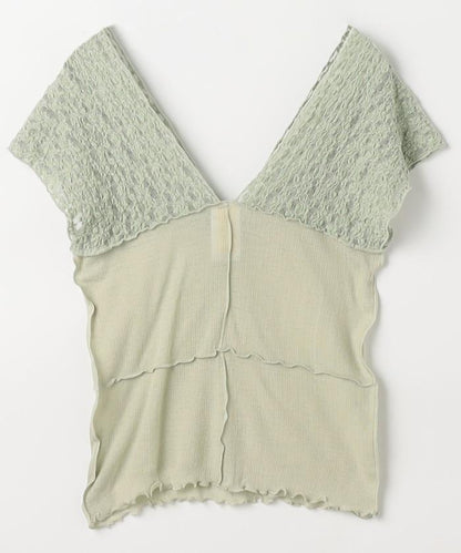 Nehru背心 - 蕾絲羊毛