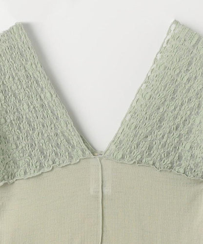 Nehru背心 - 蕾絲羊毛