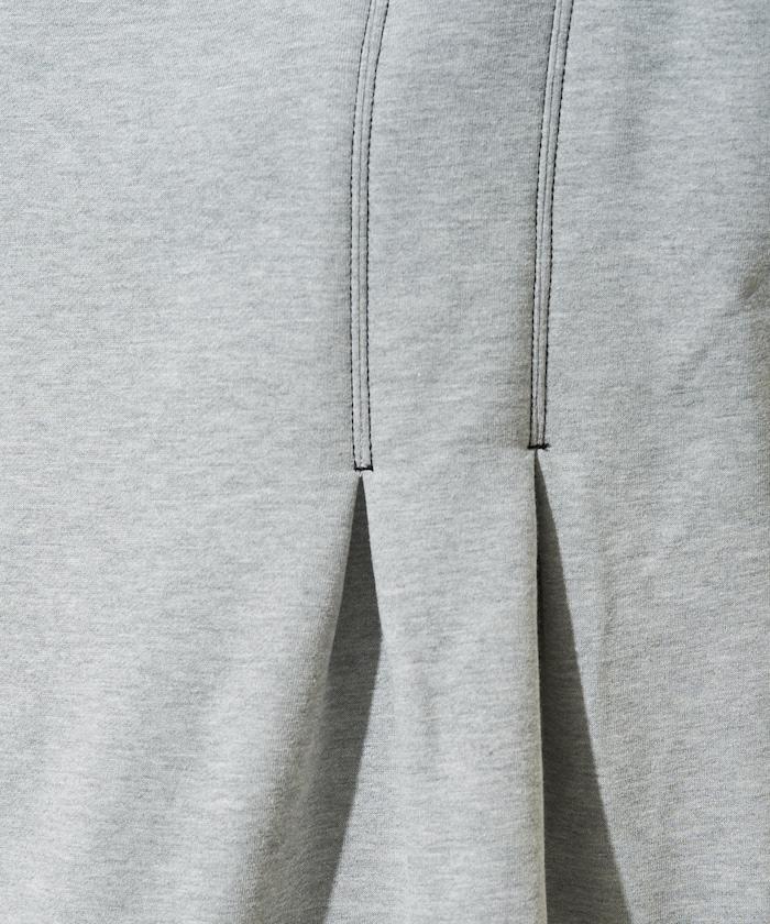 配色 ステッチ タック Aライン 裏起毛 チュニック【限定展開】