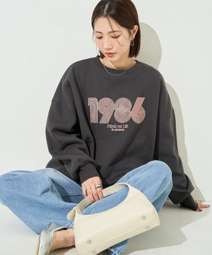 ぐるぐるナンバー ロゴ 刺繍 裏起毛 スウェット【限定展開】