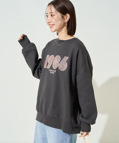 ぐるぐるナンバー ロゴ 刺繍 裏起毛 スウェット【限定展開】