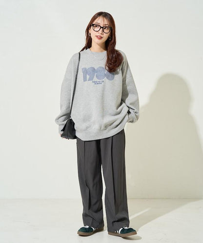 ぐるぐるナンバー ロゴ 刺繍 裏起毛 スウェット【限定展開】