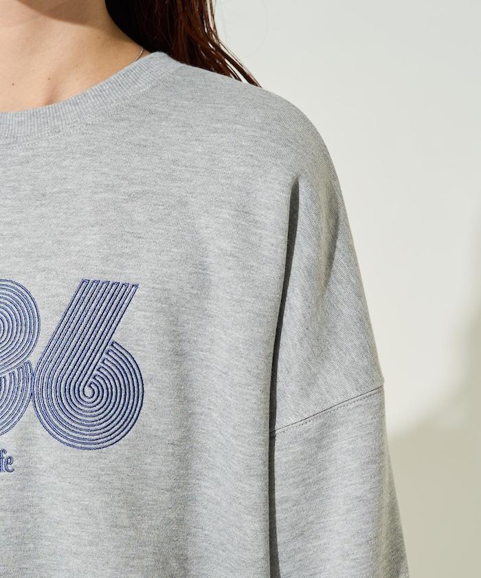 ぐるぐるナンバー ロゴ 刺繍 裏起毛 スウェット【限定展開】