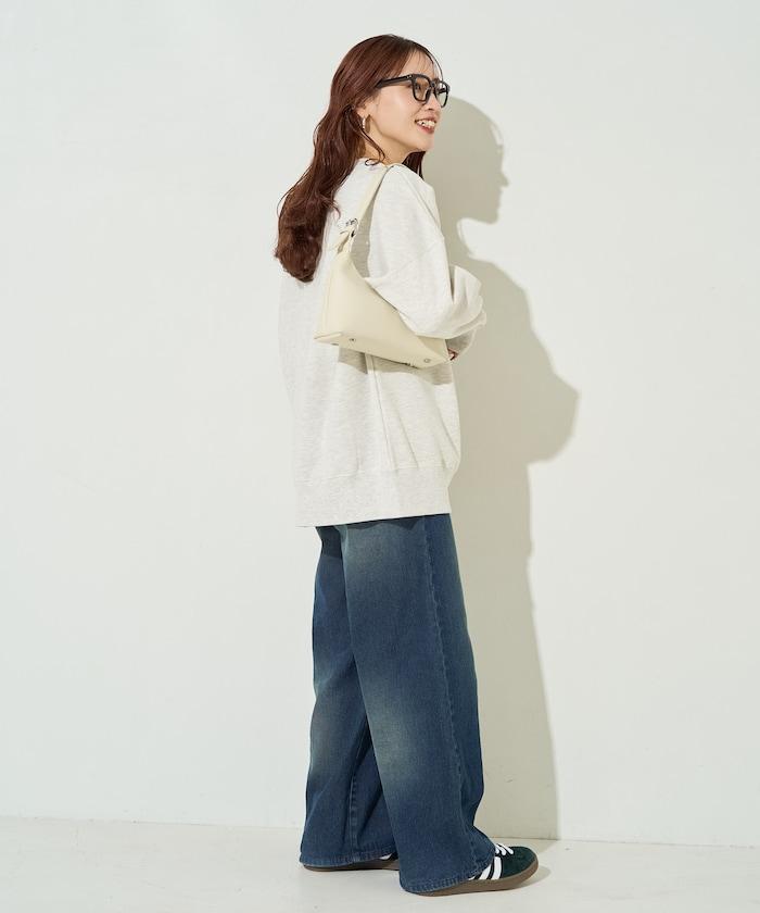 豹紋毛圈繡珍珠加絨衛衣