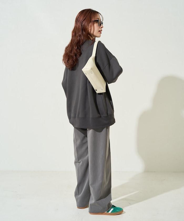 鬥牛犬亮片刺繡加絨寬鬆衛衣