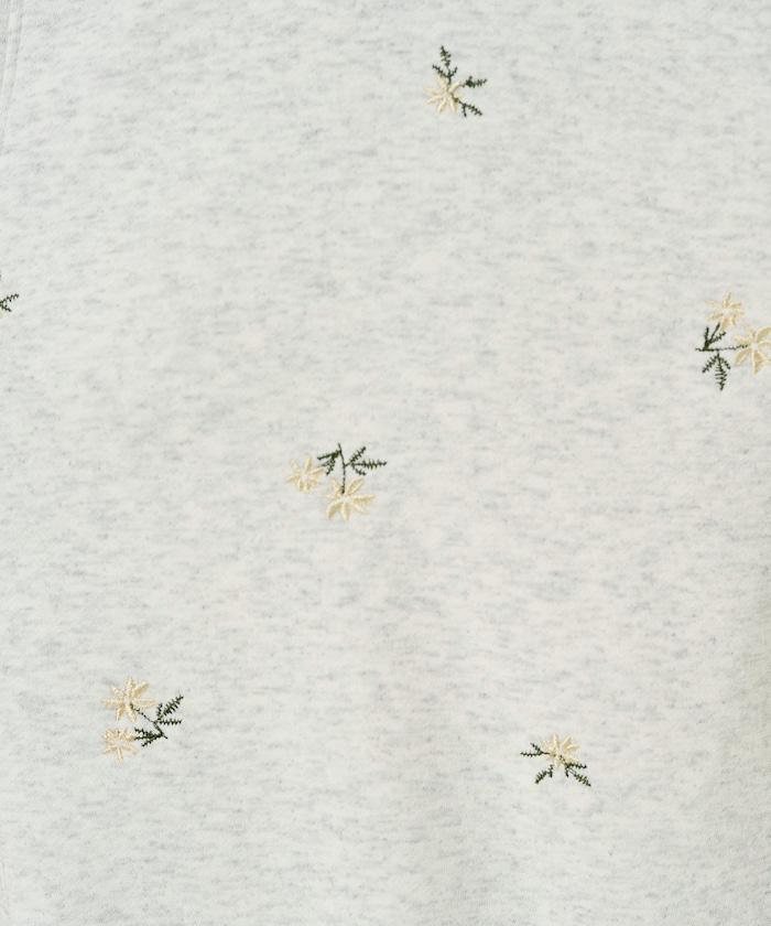 小花刺繡加絨衛衣開衫