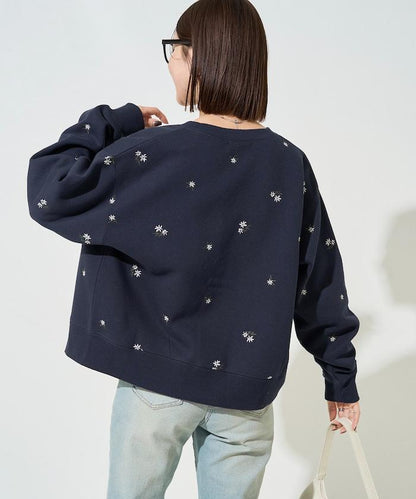 小花刺繡加絨衛衣開衫