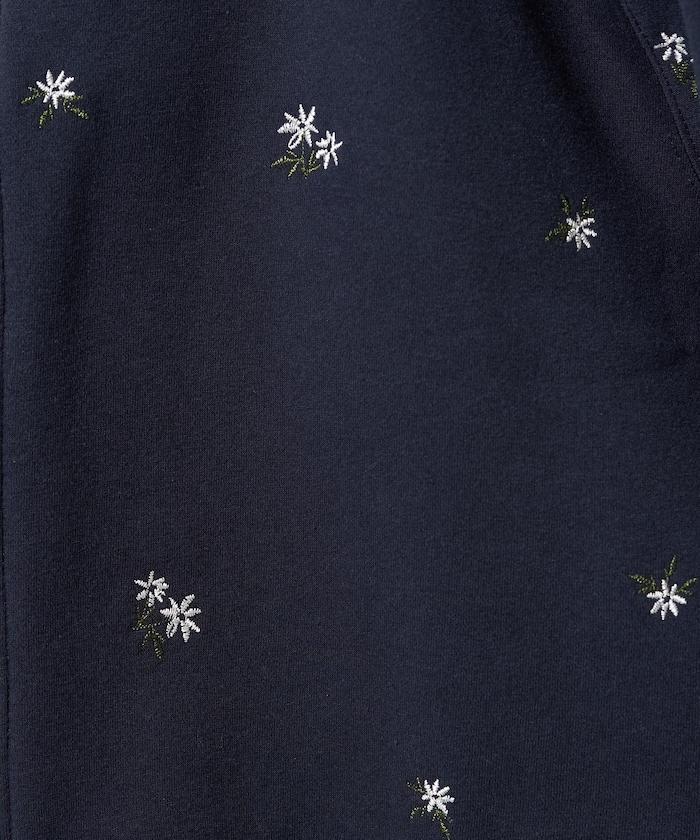 小花刺繡加絨衛衣開衫