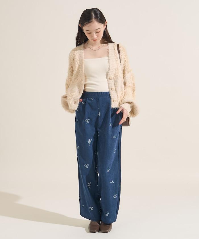 混紡紗線單色針織開衫