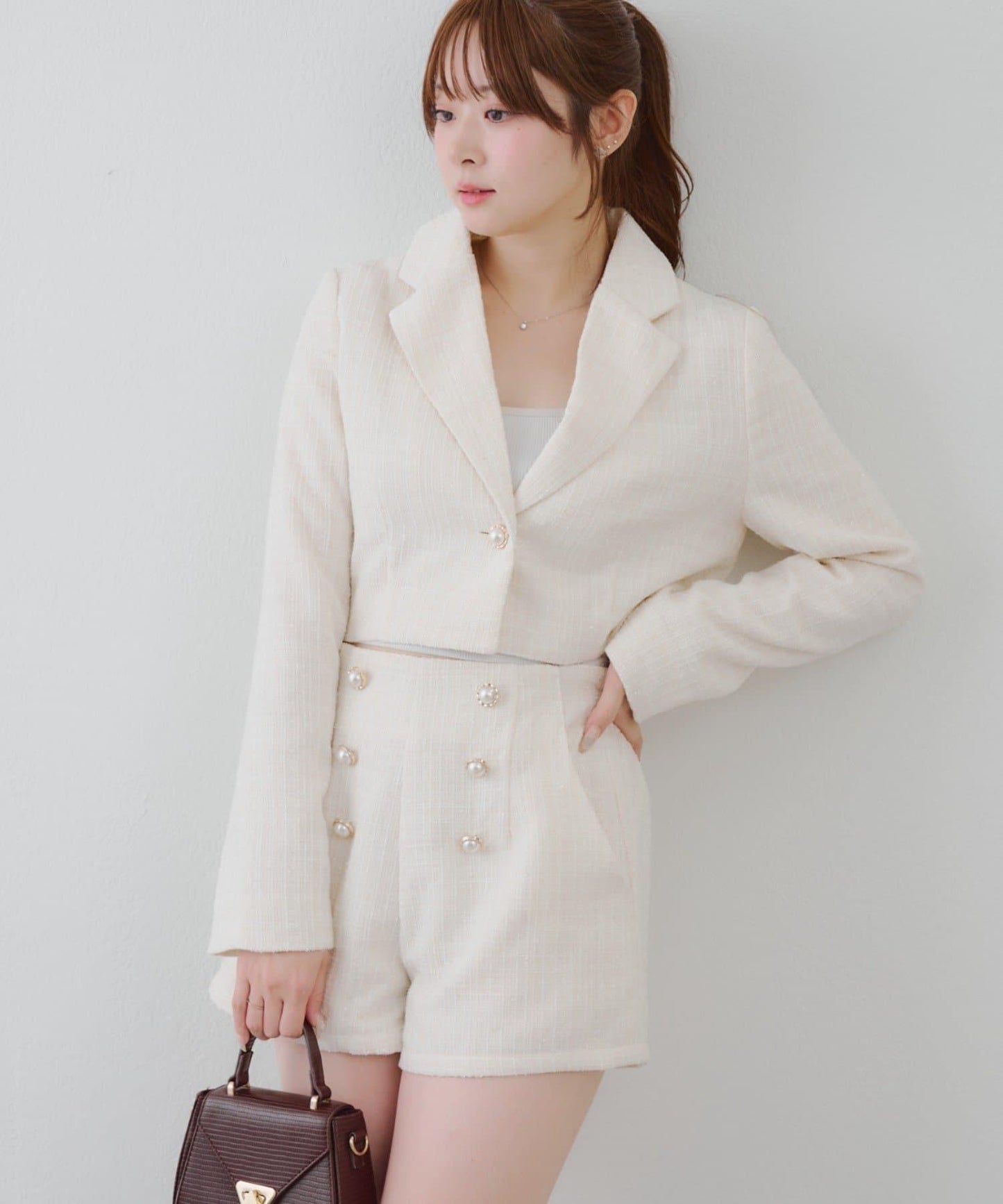 【套裝可搭配】粗花呢短款夾克