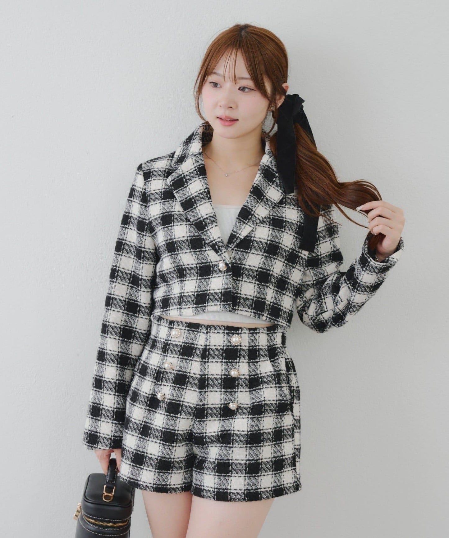 【套裝可搭配】粗花呢短款夾克