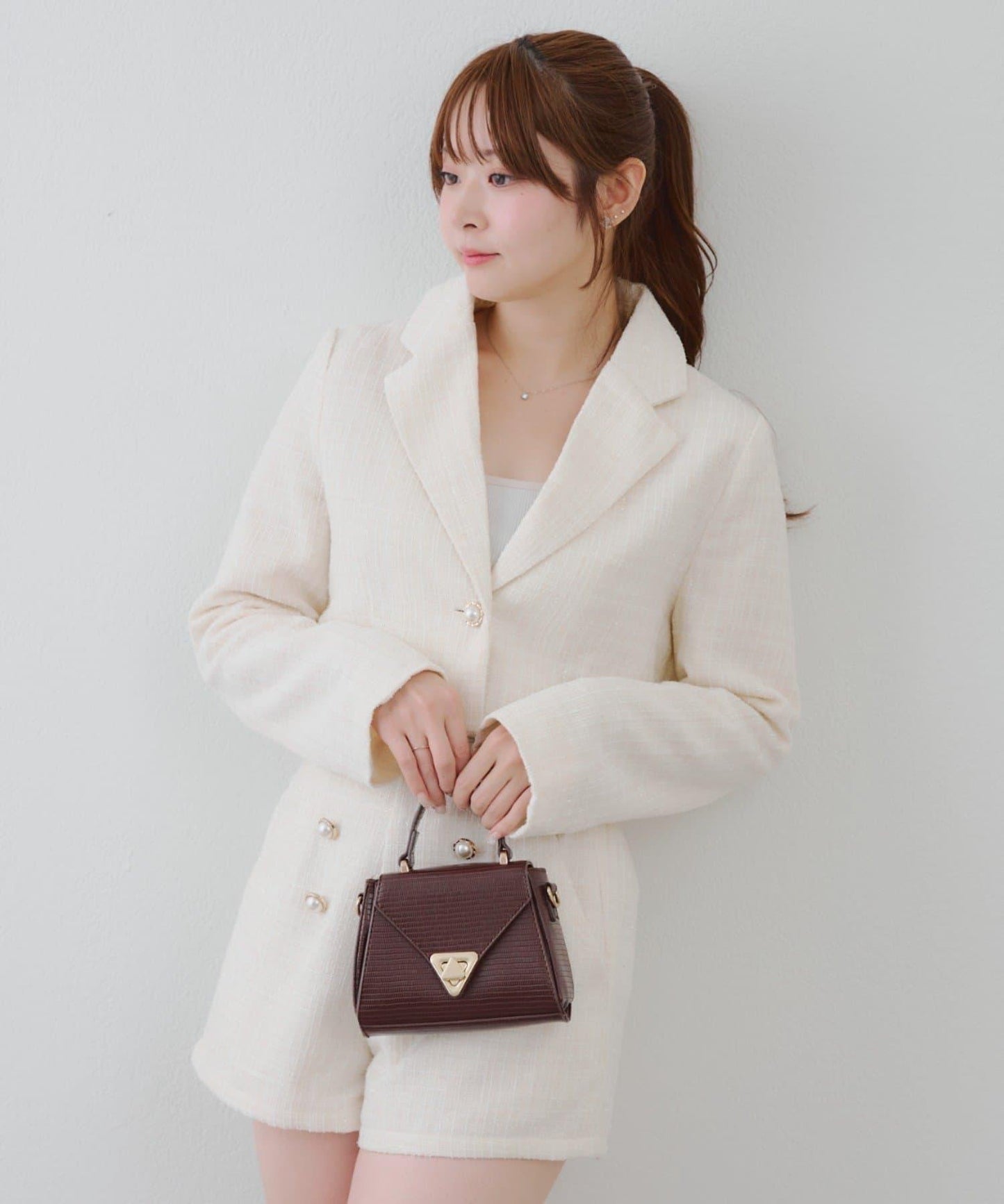 【套裝可搭配】粗花呢短款夾克