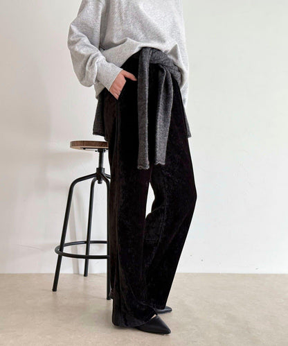 燈芯絨彈力喇叭褲