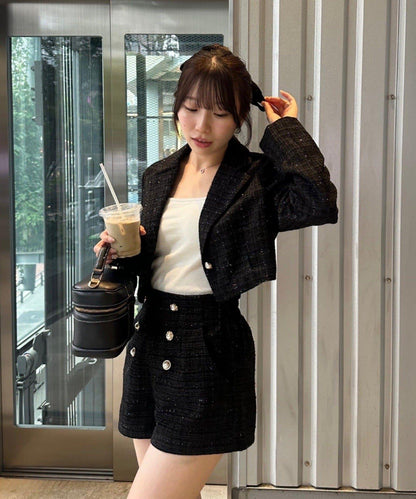 【套裝可搭配】粗花呢短款夾克