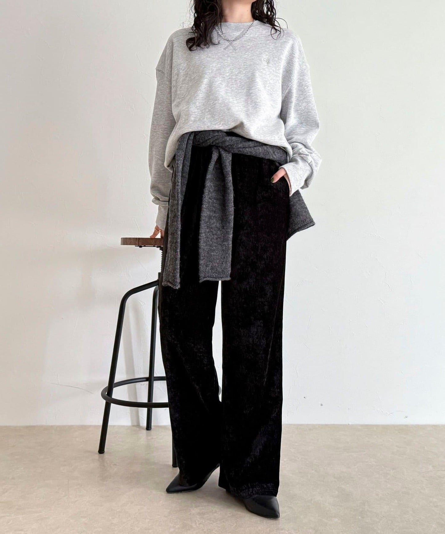 燈芯絨彈力喇叭褲