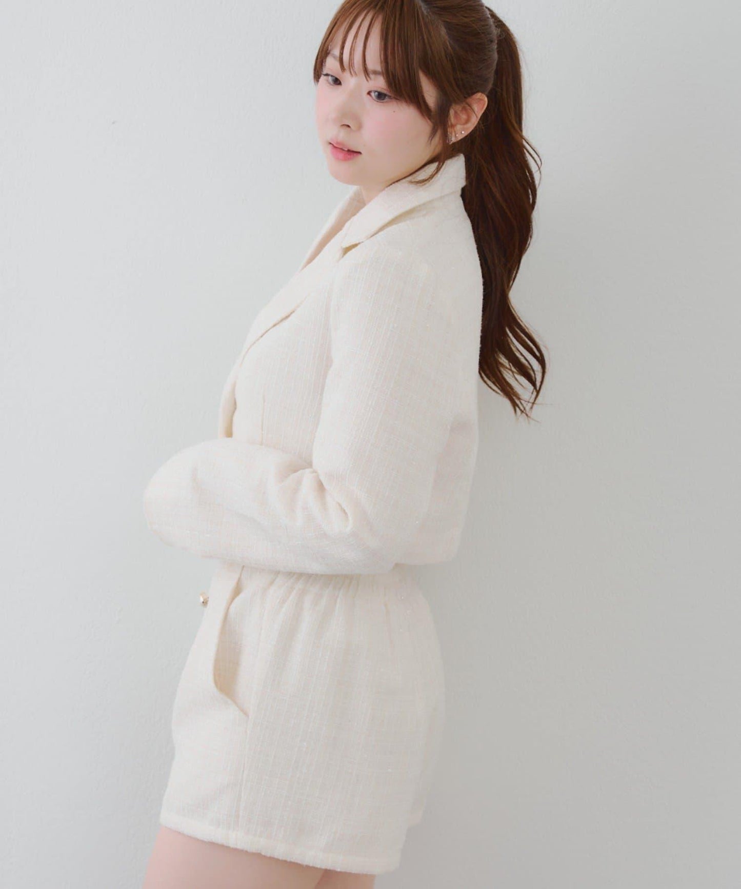 【套裝可搭配】粗花呢短款夾克