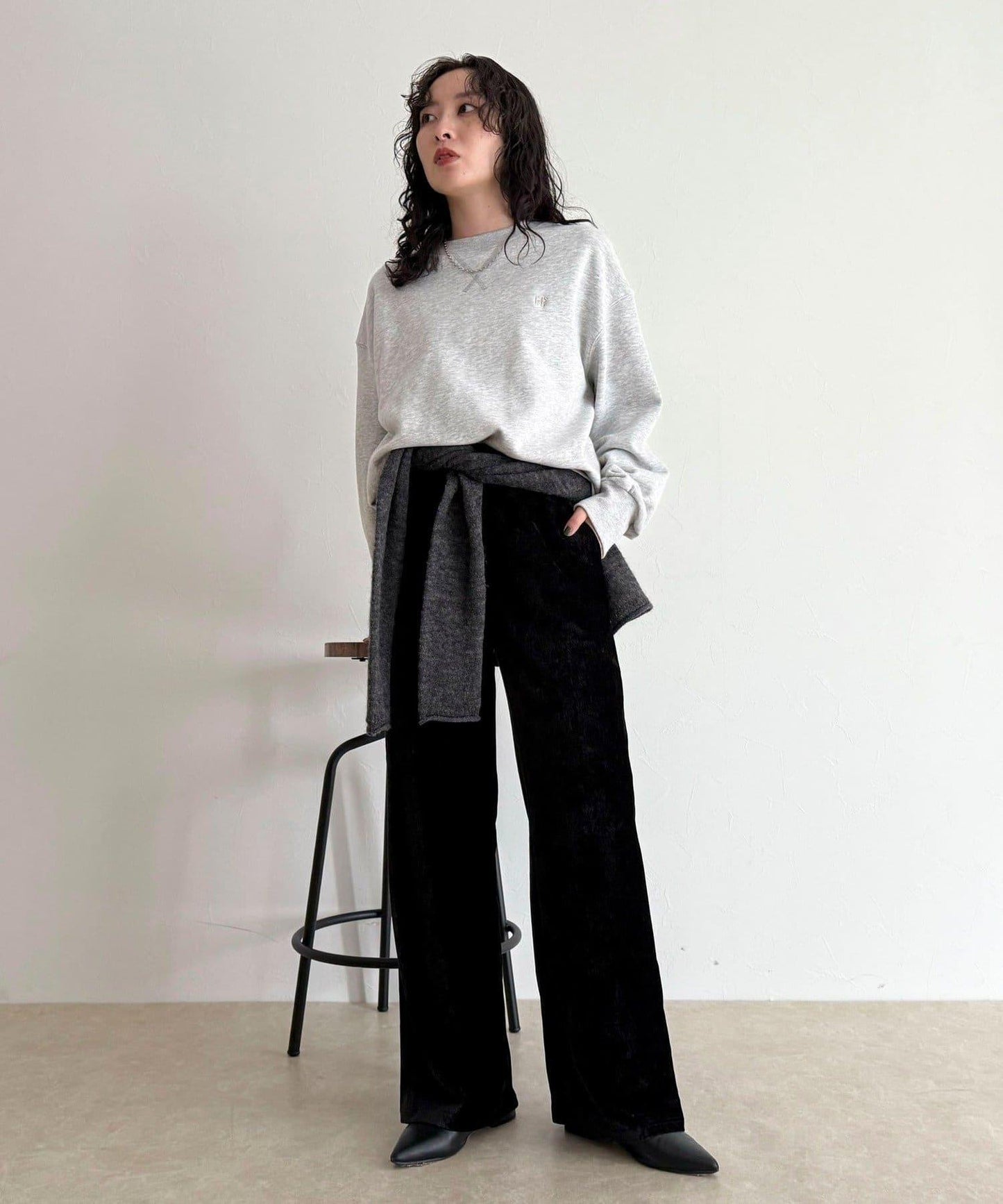 燈芯絨彈力喇叭褲