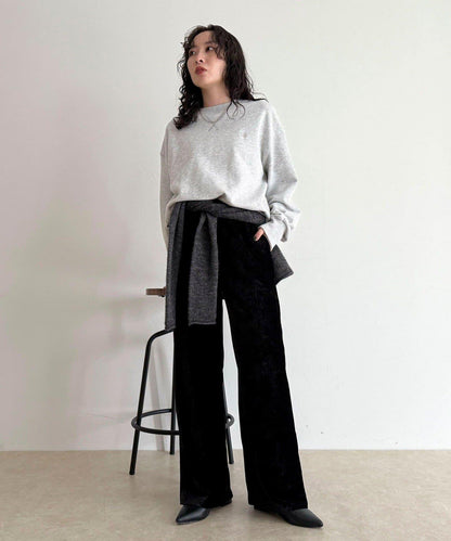 燈芯絨彈力喇叭褲